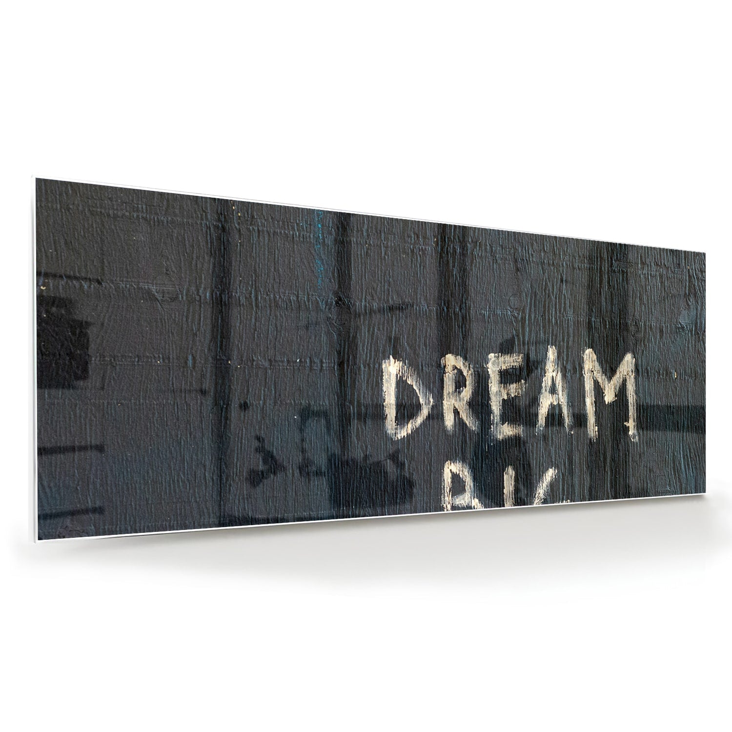 Glasbild 'Dream Big' für ein modernes Interieur – Glasbild aus Sicherheitsglas, Größe 60x60