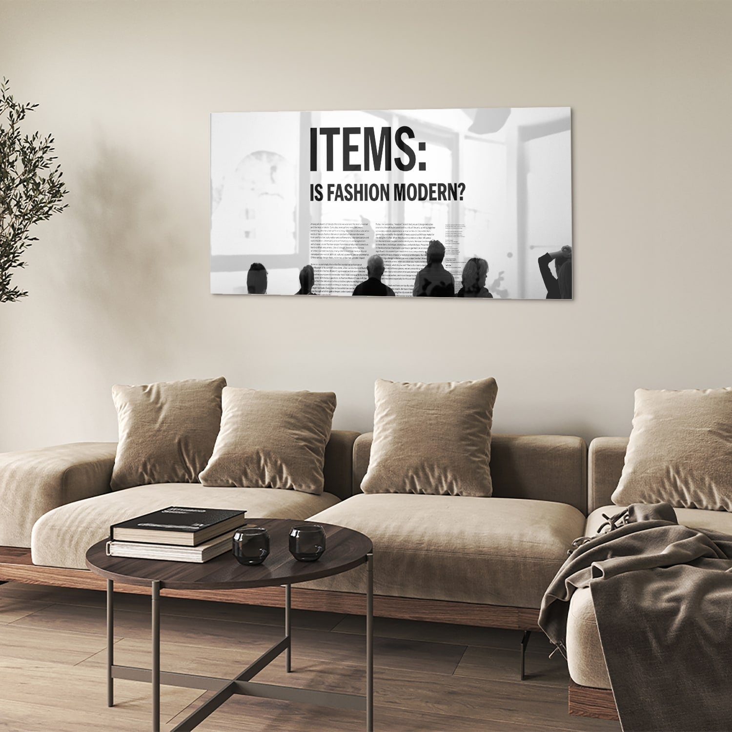 Modernes Glasbild 'Is Fashion Modern?' – Glasbild aus Sicherheitsglas, Größe 90x60