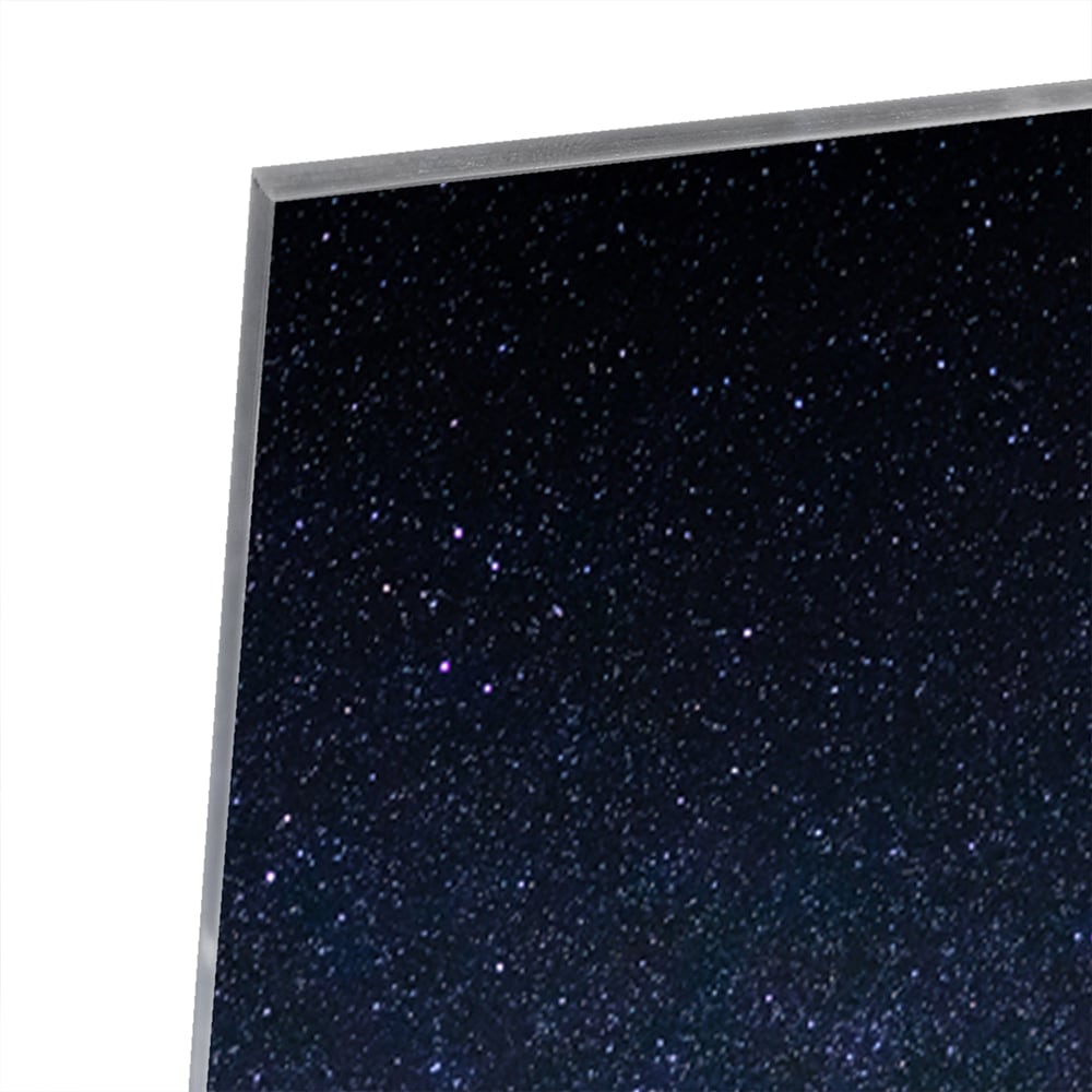 Glasbild mit einem bezaubernden Sternenhimmel – Glasbild aus Sicherheitsglas, Größe 80x60