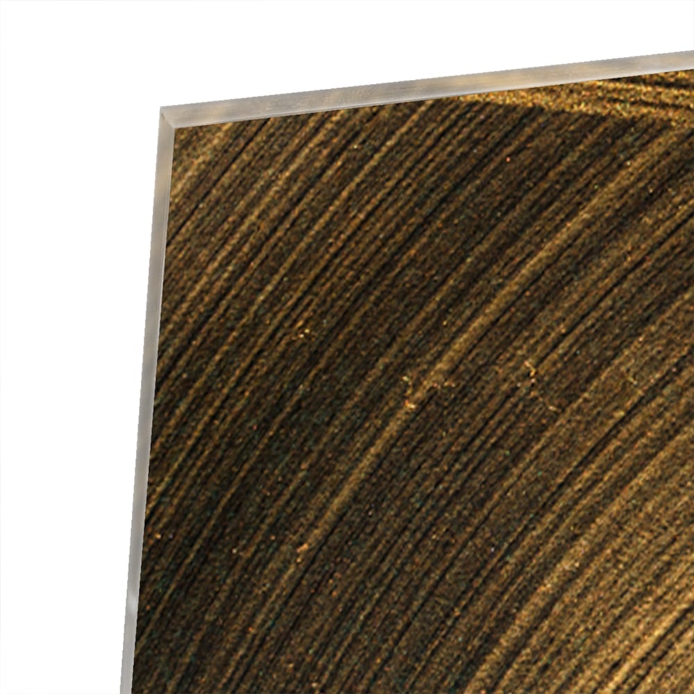 Elegantes Glasbild mit goldenem Muster – Glasbild aus Sicherheitsglas, Größe 80x60