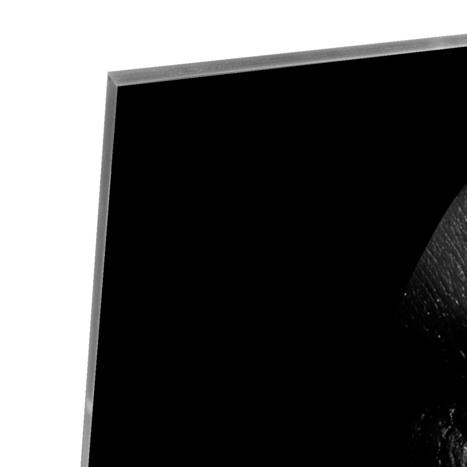 Schwarzes Glasbild mit Lippenprint – Glasbild aus Sicherheitsglas, Größe 80x60