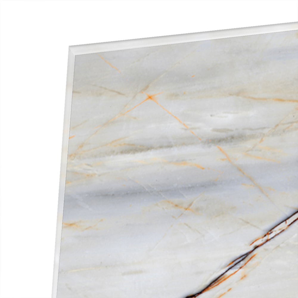 Elegantes Glasbild mit Marmoroptik – Glasbild aus Sicherheitsglas, Größe 80x60