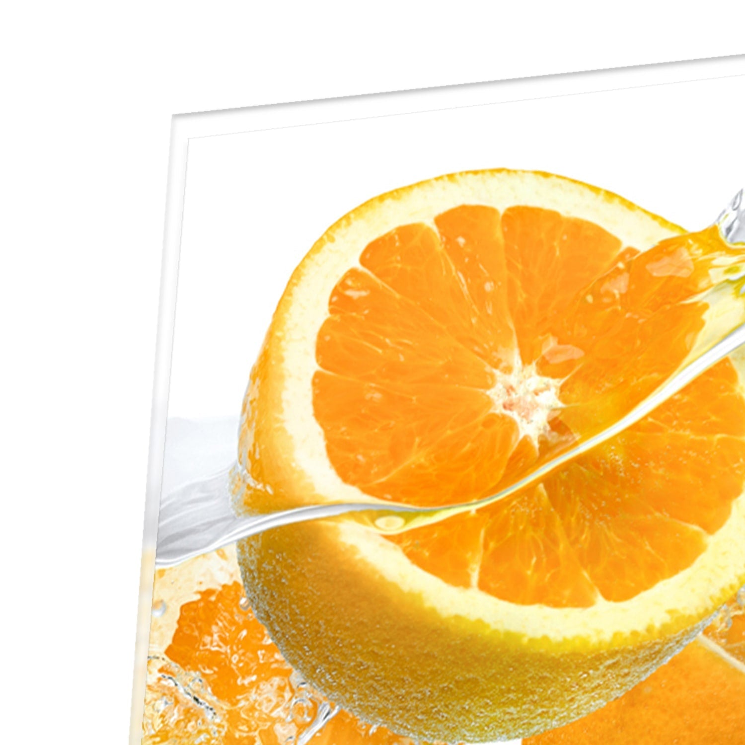 Erfrischendes Glasbild mit Zitrusfrüchten – Glasbild aus Sicherheitsglas, Größe 80x60