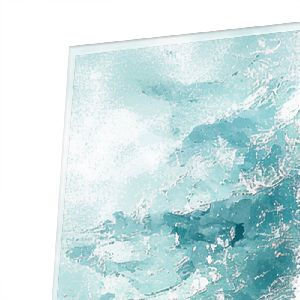 Wunderschönes Glasbild mit einer Yacht auf dem See – Glasbild aus Sicherheitsglas, Größe 80x60