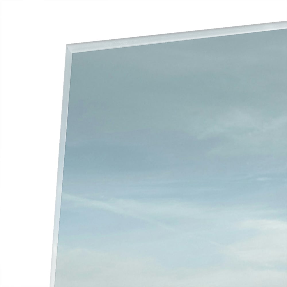 Atemberaubendes Glasbild mit Bergen – Glasbild aus Sicherheitsglas, Größe 80x60