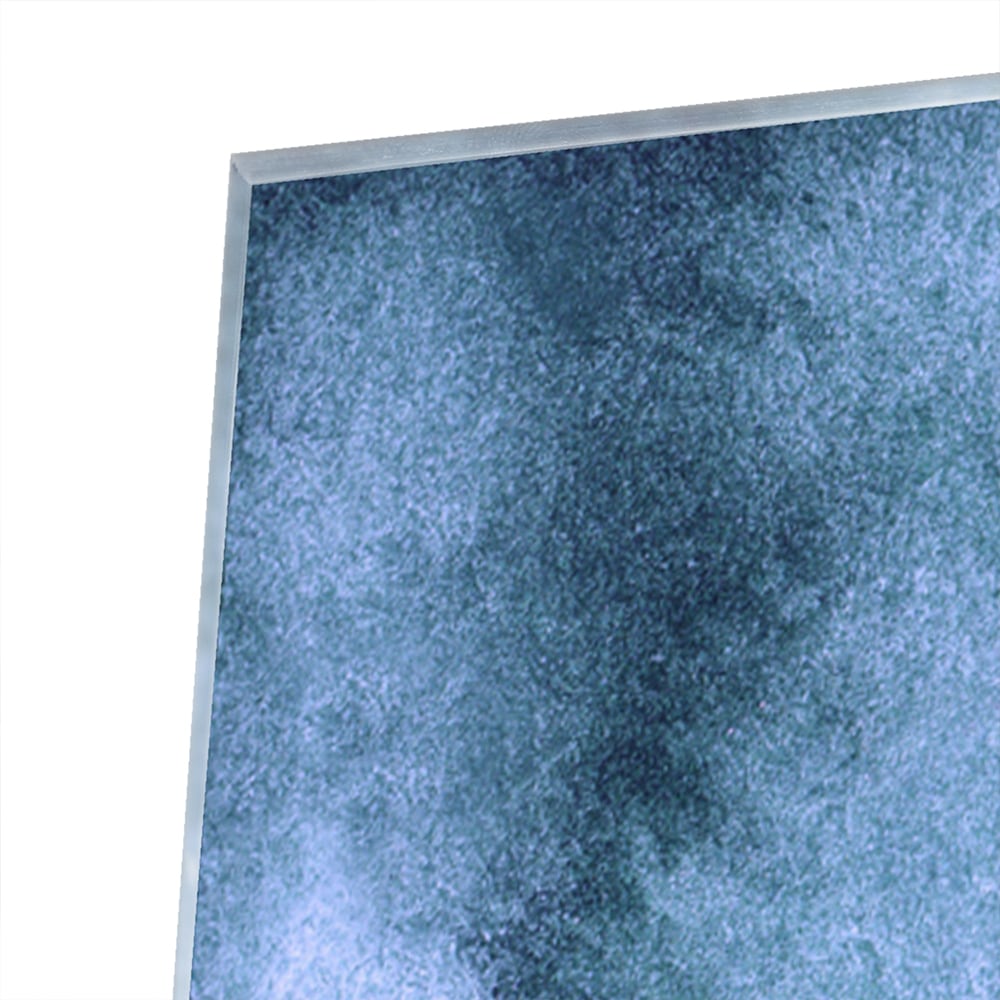 Modernes Glasbild in blauen Farbtönen – Glasbild aus Sicherheitsglas, Größe 80x60