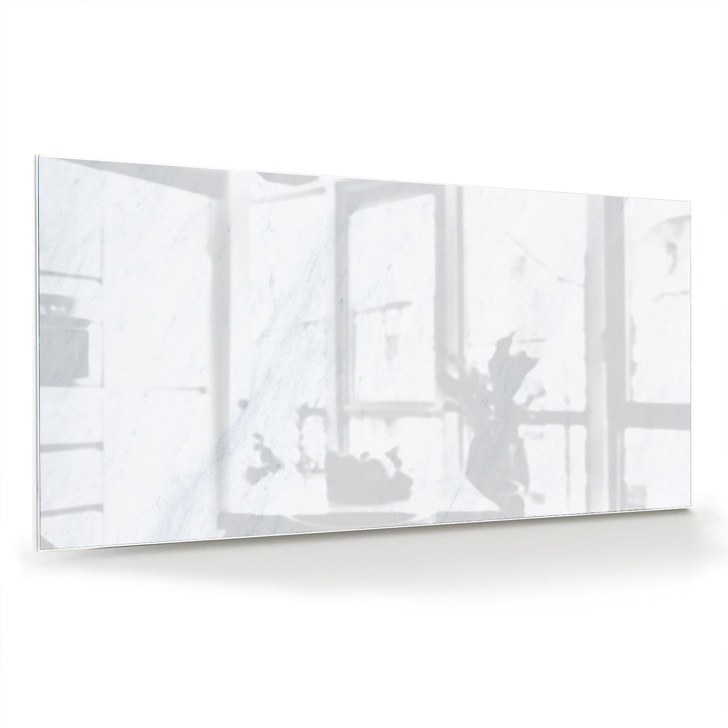 Minimalistisches Glasbild mit hellen Tönen – Glasbild aus Sicherheitsglas, Größe 70x70_rond