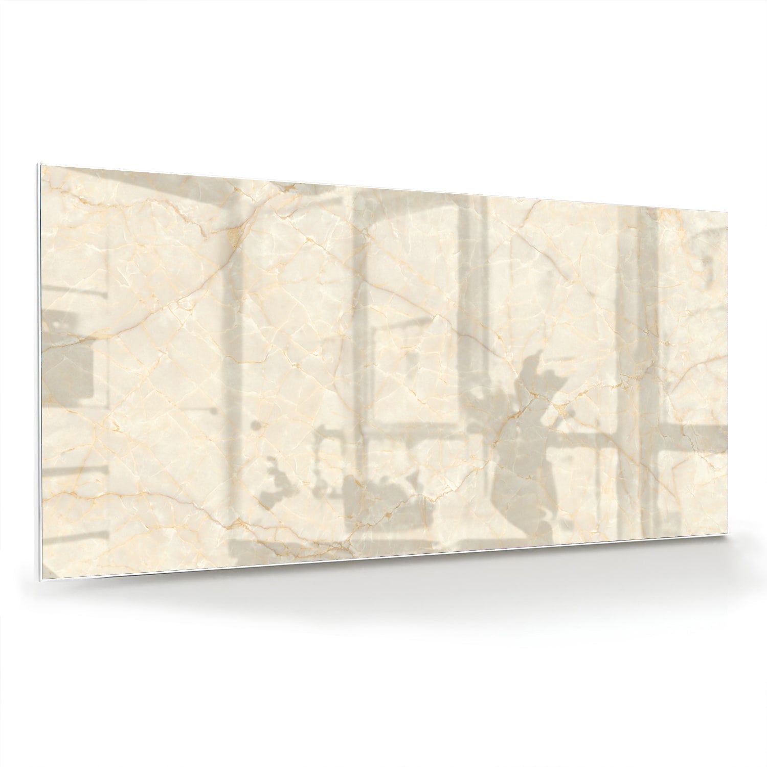 Elegantes Glasbild mit Marmormotiv – Glasbild aus Sicherheitsglas, Größe 70x70_rond