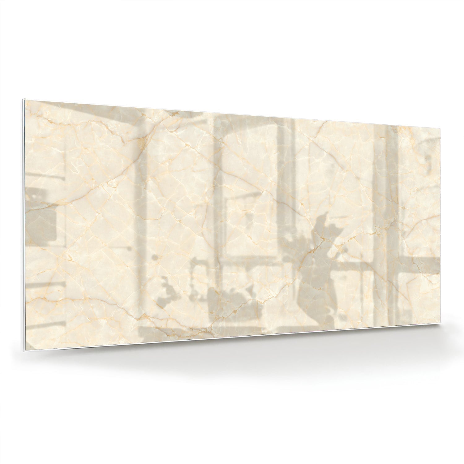 Elegantes Glasbild mit Marmer Motief als moderne Glas-Wanddekoration aus 4 mm Sicherheitsglas