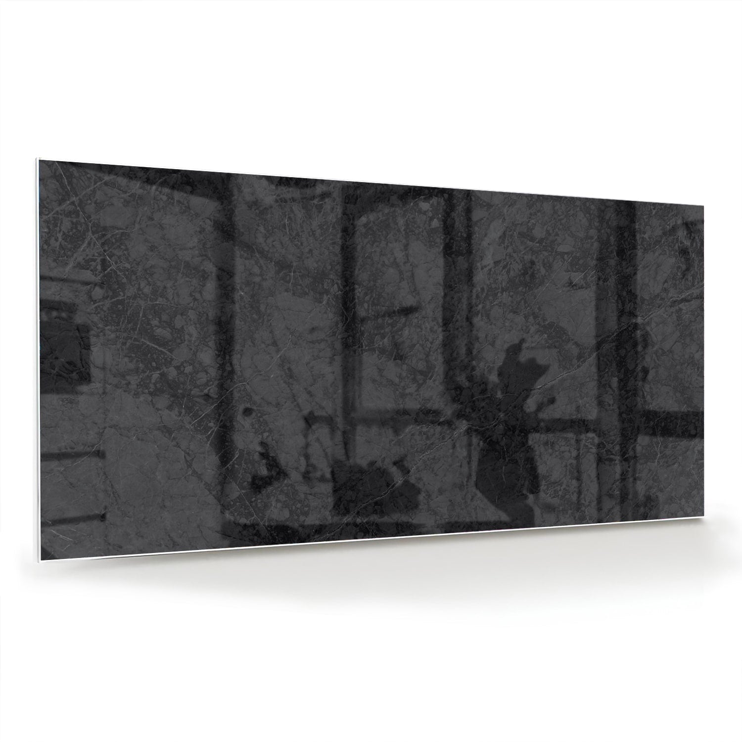 Elegantes Glasbild mit abstrakter Dekoration – Glasbild aus Sicherheitsglas, Größe 70x70_rond