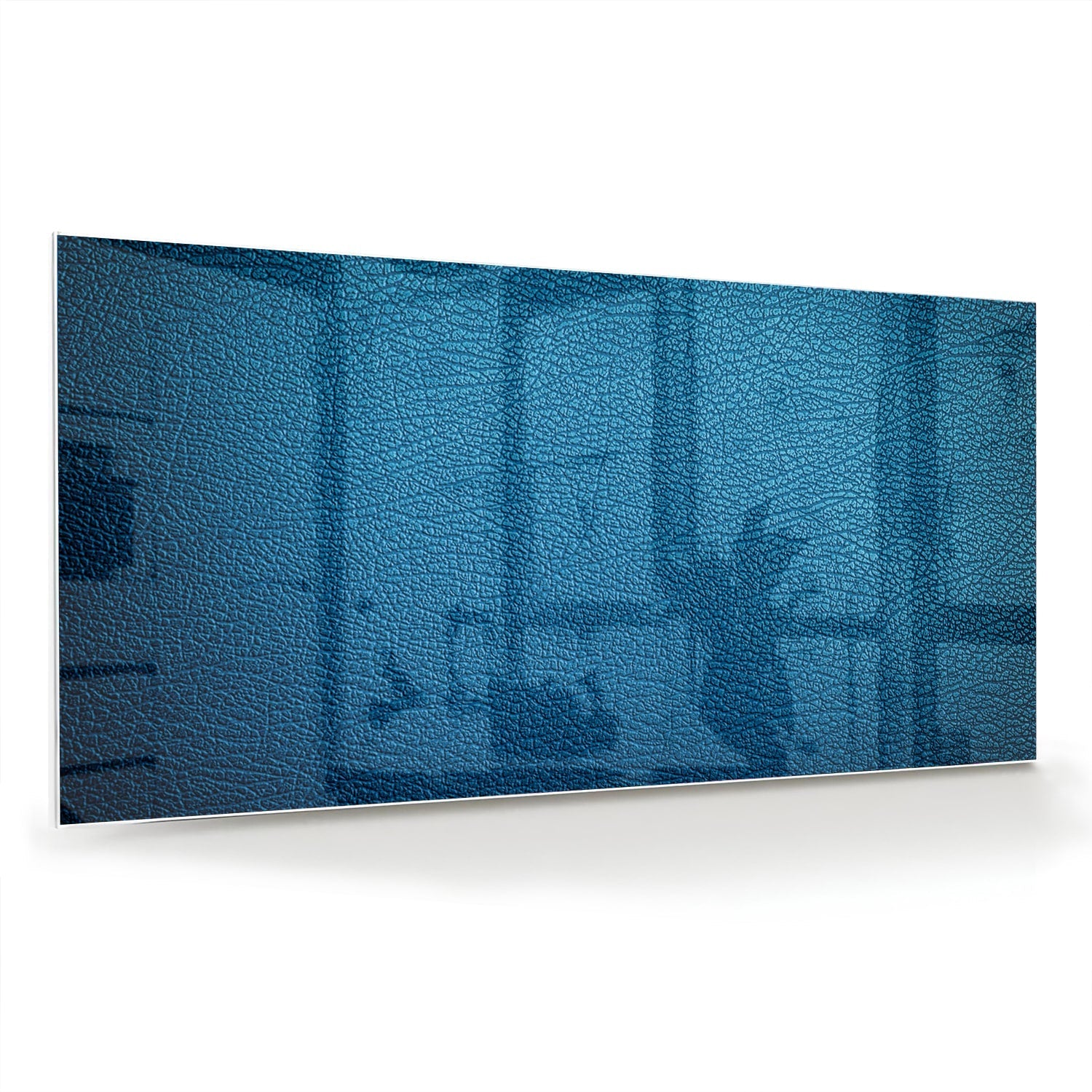 Blaues Glasbild mit Reflexionseffekt – Glasbild aus Sicherheitsglas, Größe 70x70_rond