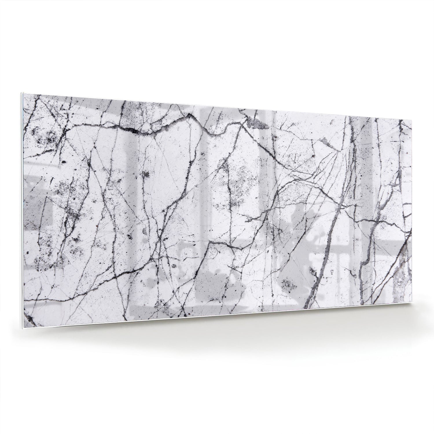 Glasbild mit abstrakter Aststruktur – Glasbild aus Sicherheitsglas, Größe 70x70_rond