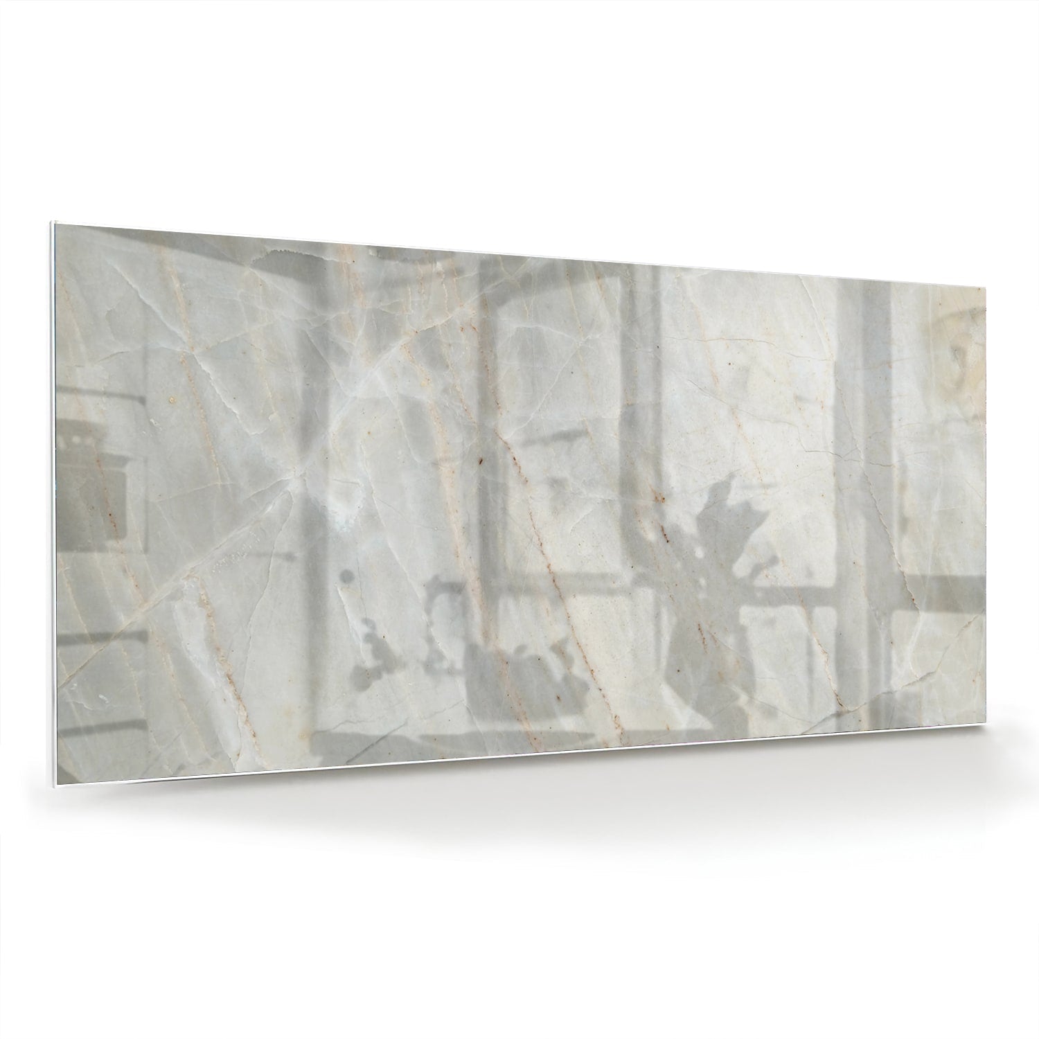 Glasbild mit abstrakter Marmoroptik – Glasbild aus Sicherheitsglas, Größe 70x70_rond