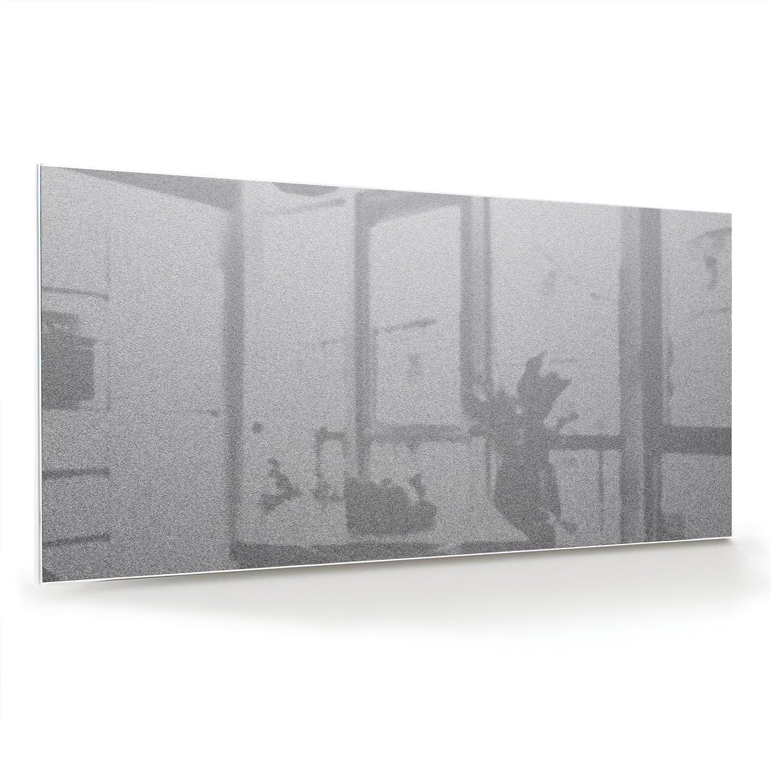 Minimalistisches Glasbild mit dezenten Reflexionen – Glasbild aus Sicherheitsglas, Größe 70x70_rond