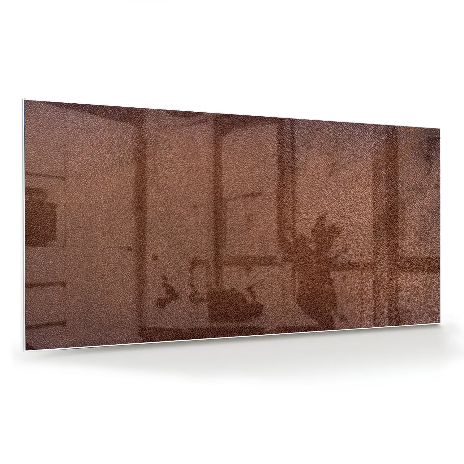Elegantes Glasbild in Erdtönen – Glasbild aus Sicherheitsglas, Größe 70x70_rond