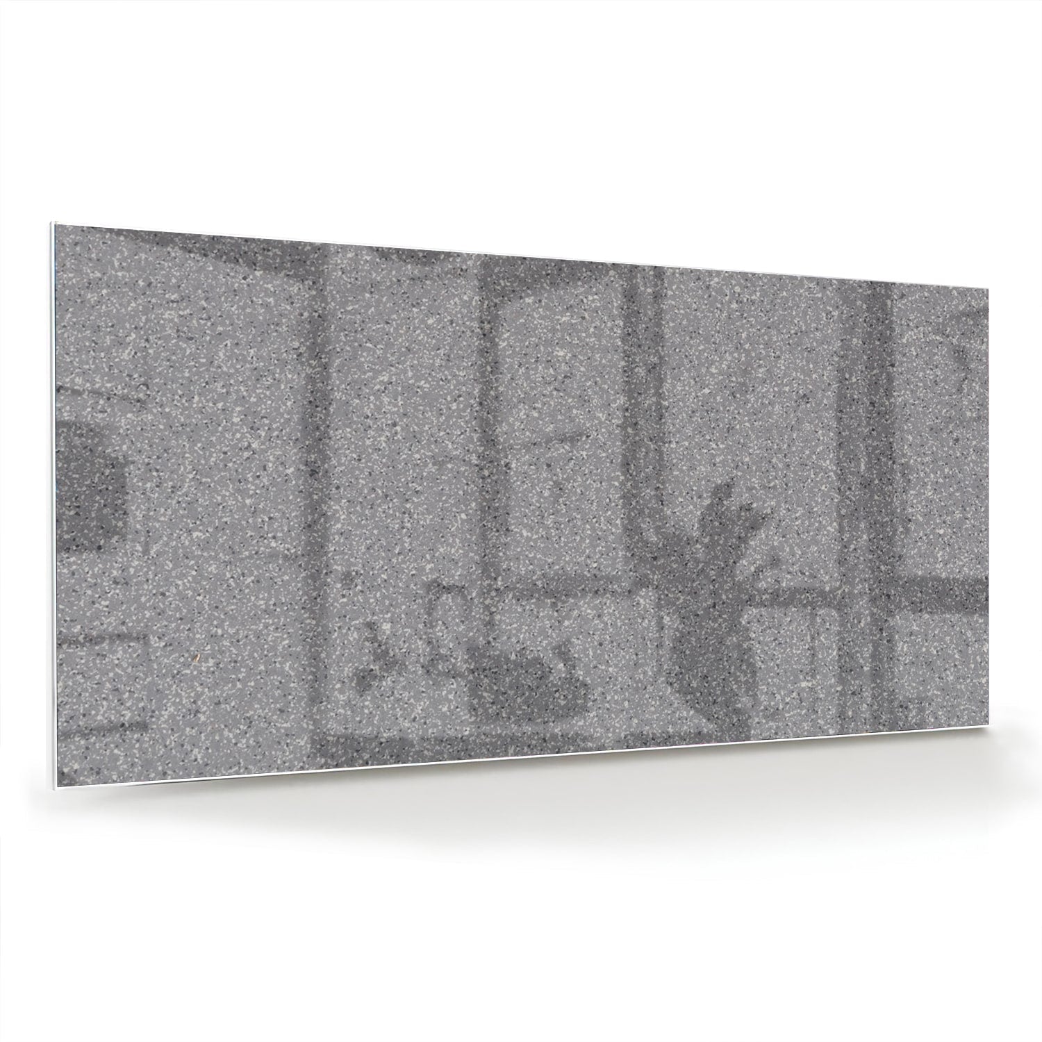 Glasbild mit abstraktes Grautöne als moderne Glas-Wanddekoration aus 4 mm Sicherheitsglas