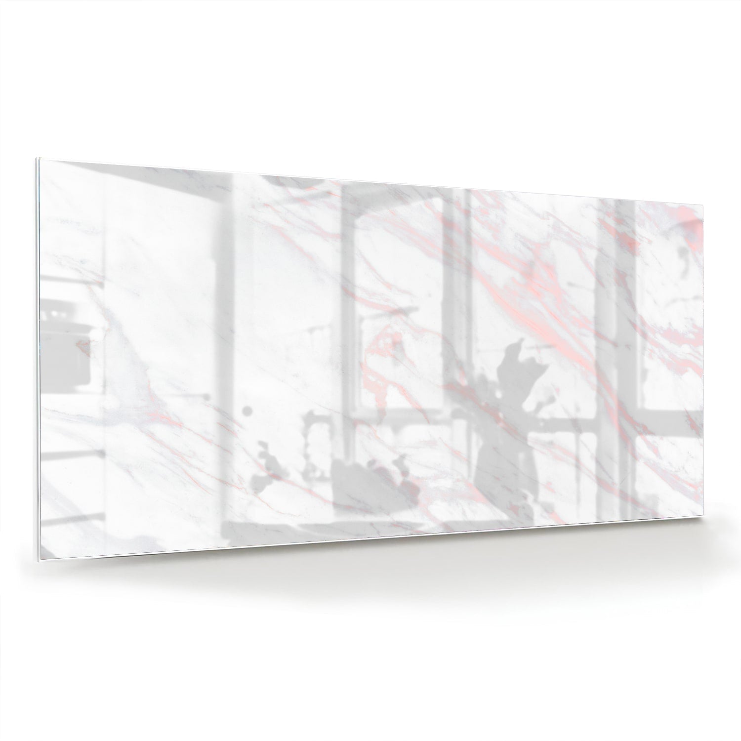 Minimalistisches Glasbild mit Marmordetails – Glasbild aus Sicherheitsglas, Größe 70x70_rond