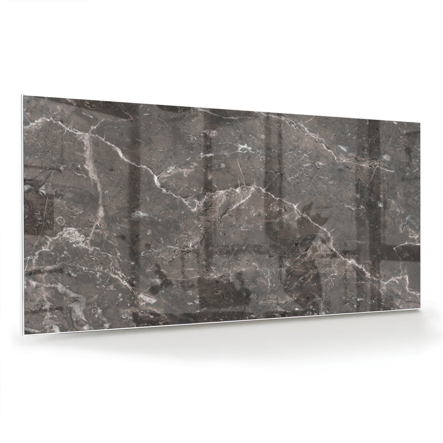 Elegantes Glasbild mit Marmordesign – Glasbild aus Sicherheitsglas, Größe 70x70_rond