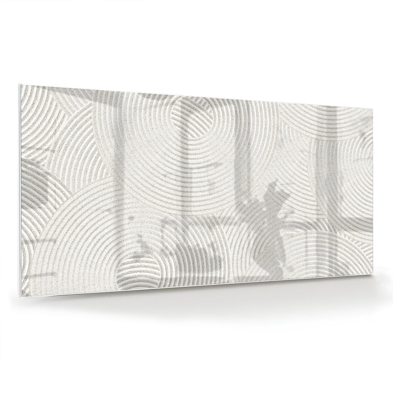 Minimalistisches Glasbild mit Spiralmuster – Glasbild aus Sicherheitsglas, Größe 70x70_rond