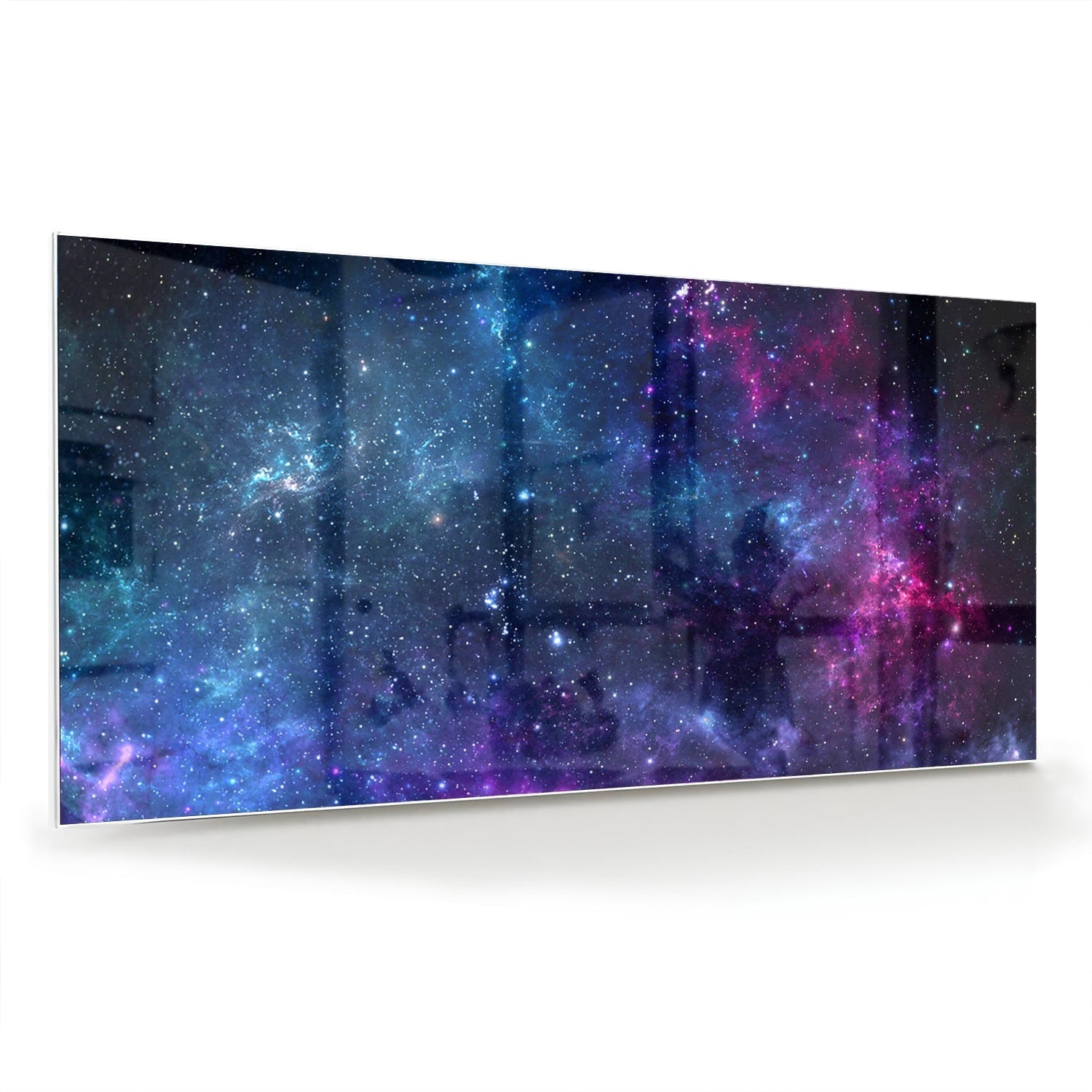 Magisches Glasbild mit dem Universum – Glasbild aus Sicherheitsglas, Größe 70x70_rond