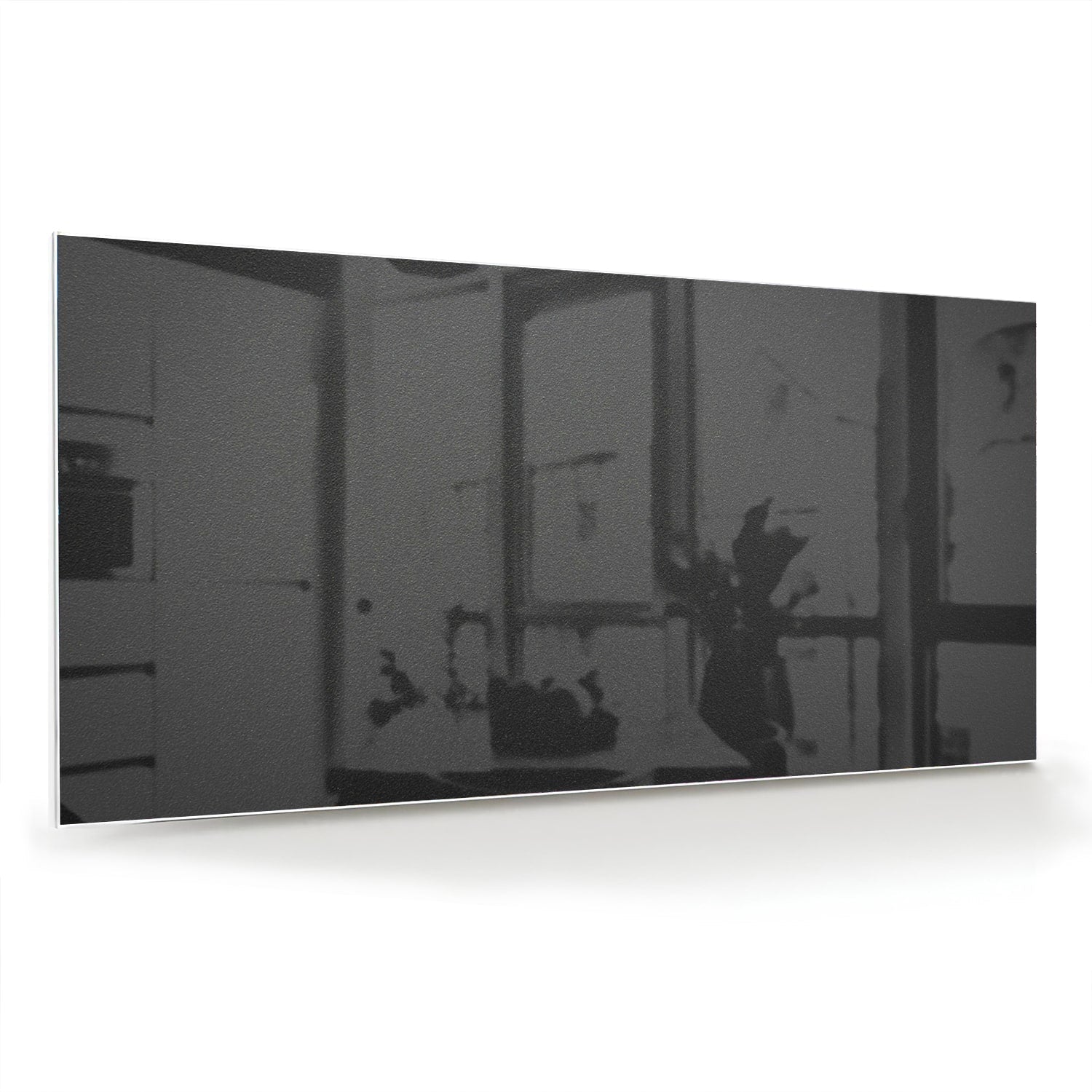 Modernes Glasbild im Schwarz-Weiß-Stil – Glasbild aus Sicherheitsglas, Größe 70x70_rond