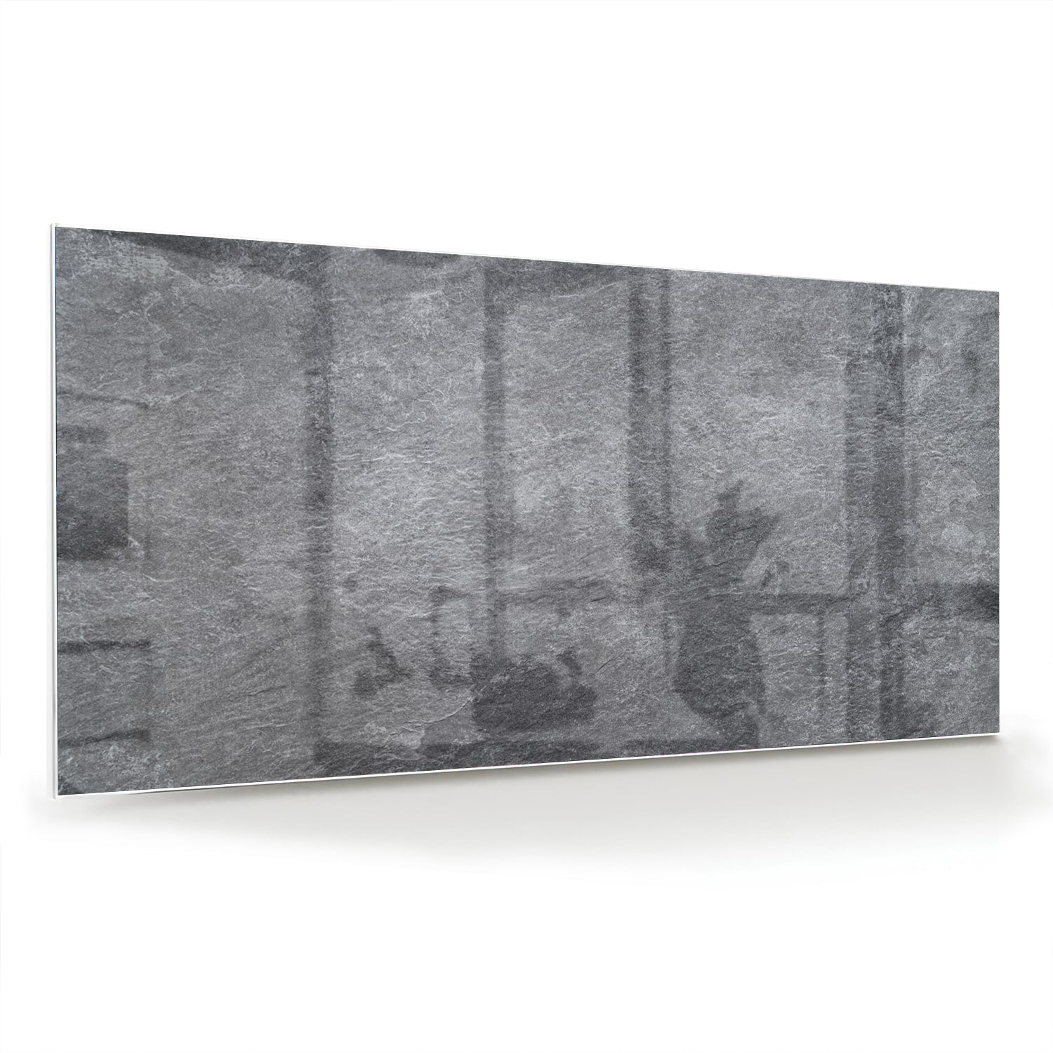 Modernes Glasbild in Grautönen für Ihr Interieur – Glasbild aus Sicherheitsglas, Größe 70x70_rond