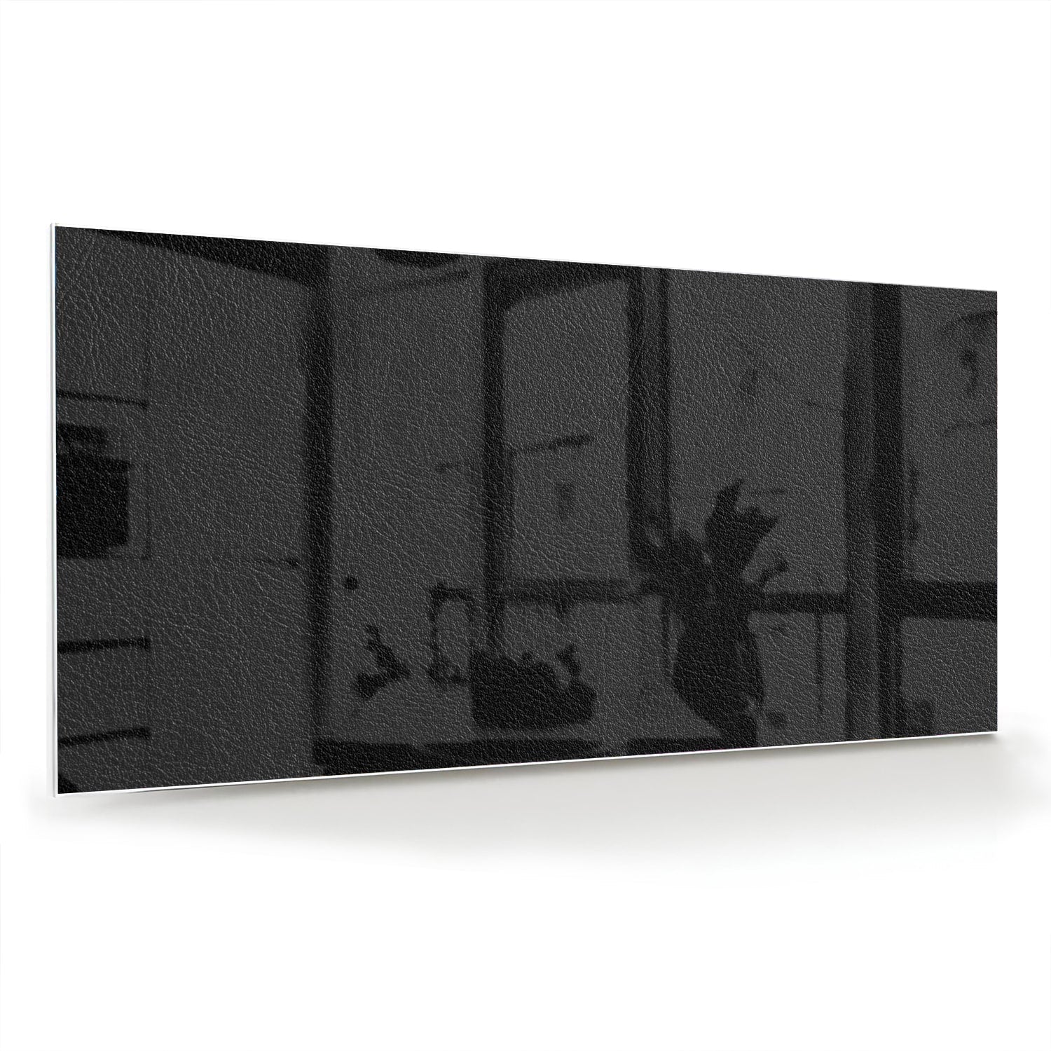 Minimalistisches Glasbild in Schwarz – Glasbild aus Sicherheitsglas, Größe 70x70_rond
