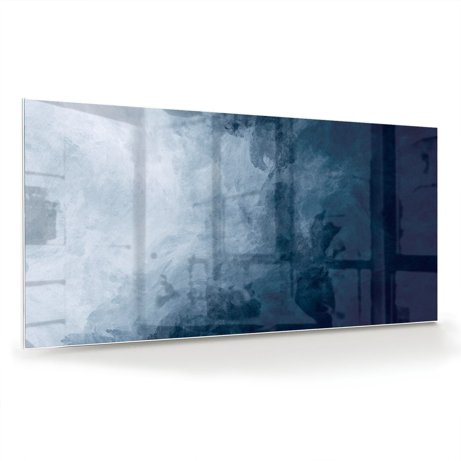 Königsblaues Glasbild – verschiedene Größen – Glasbild aus Sicherheitsglas, Größe 70x70_rond