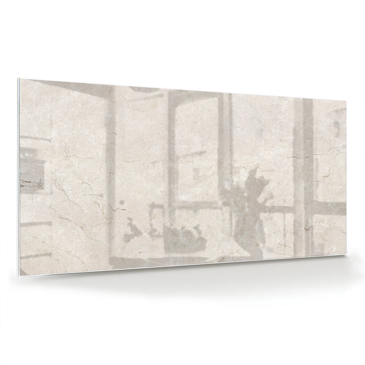 Elegantes Glasbild mit dezenten Schattendetails – Glasbild aus Sicherheitsglas, Größe 70x70_rond