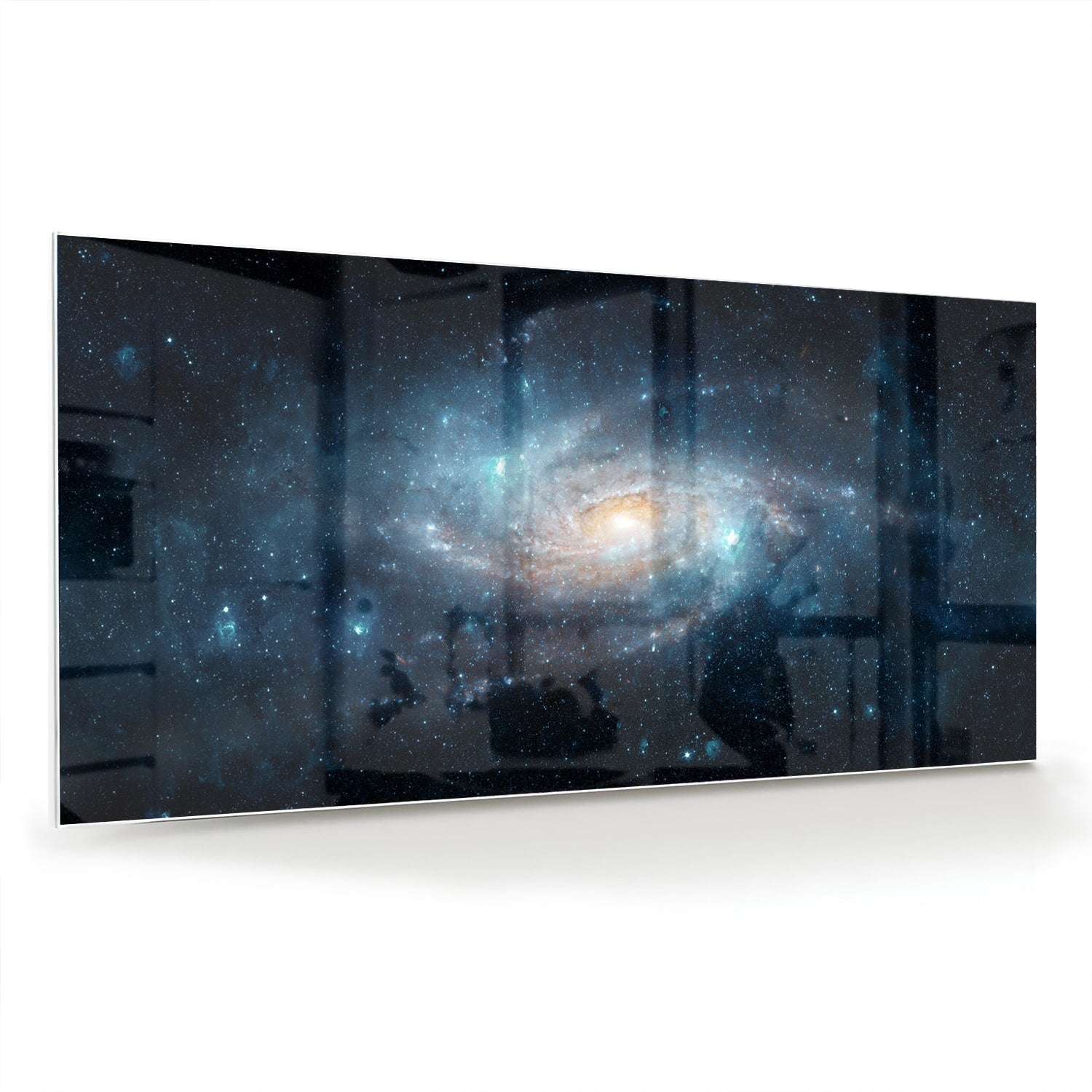 Mystisches Glasbild mit einer Galaxie – Glasbild aus Sicherheitsglas, Größe 70x70_rond