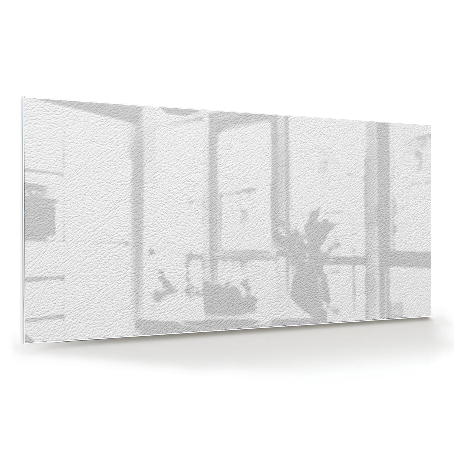 Minimalistisches Glasbild mit Fensterreflexion – Glasbild aus Sicherheitsglas, Größe 70x70_rond