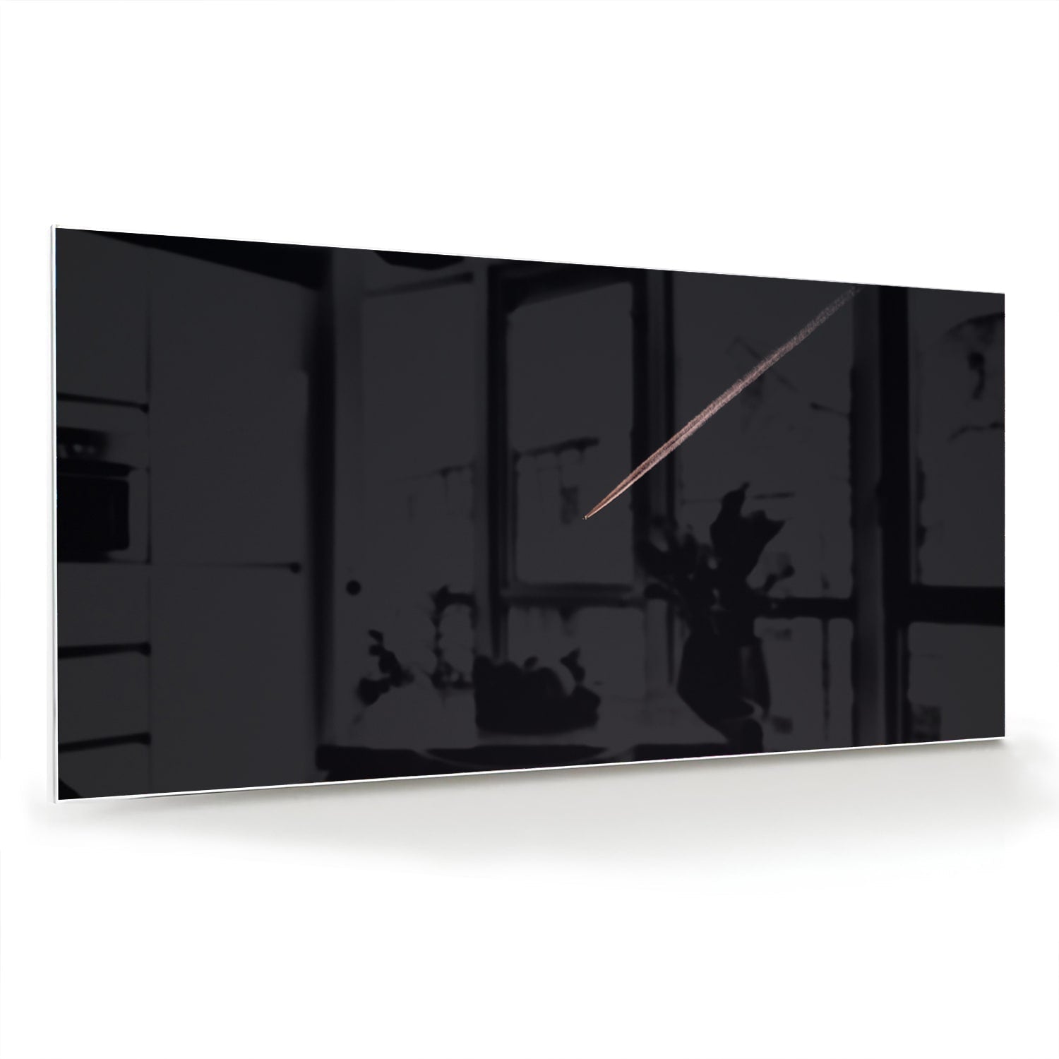 Modernes Glasbild mit schwarzem Hintergrund – Glasbild aus Sicherheitsglas, Größe 70x70_rond