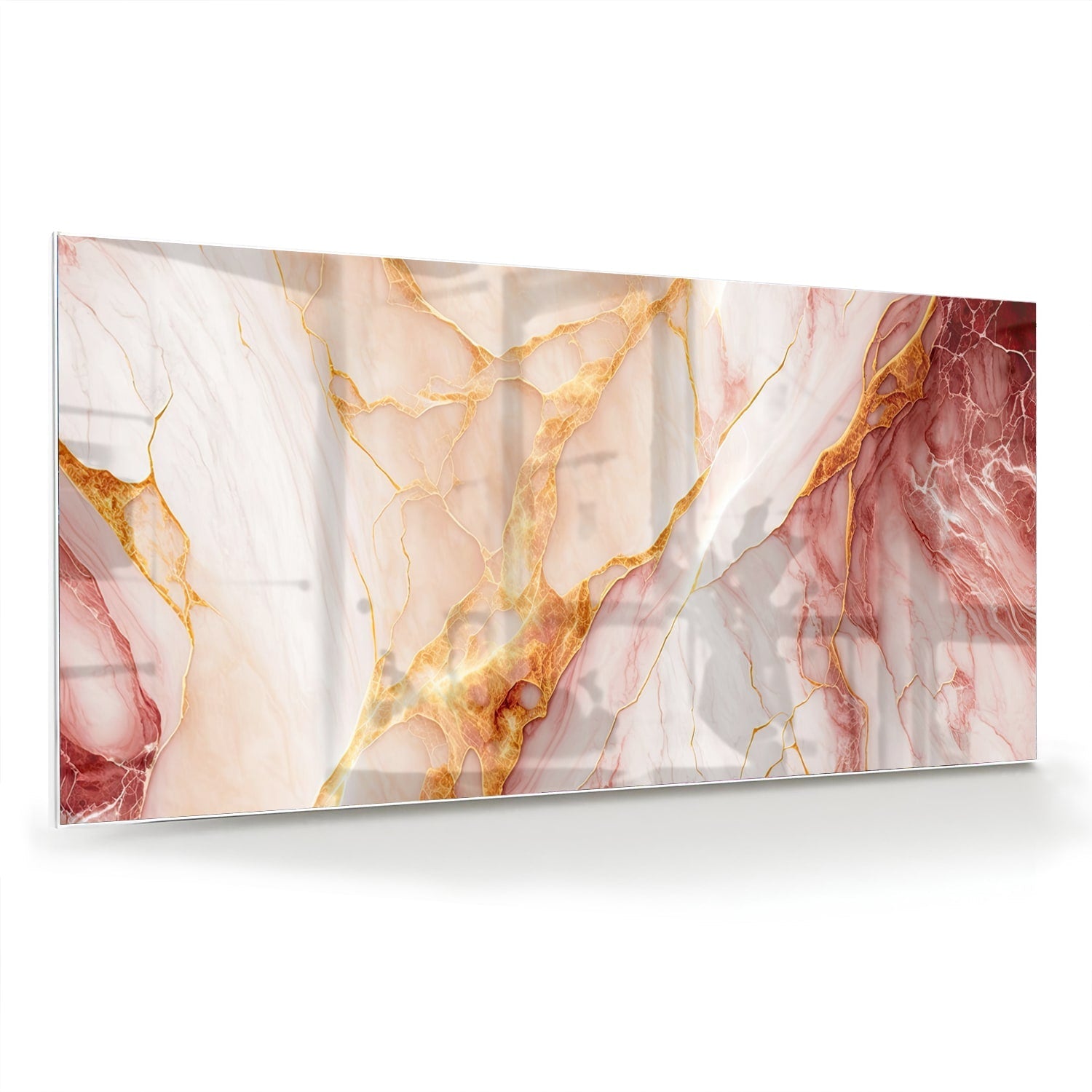 Elegantes Glasbild in warmen Farbtönen – Glasbild aus Sicherheitsglas, Größe 70x70_rond