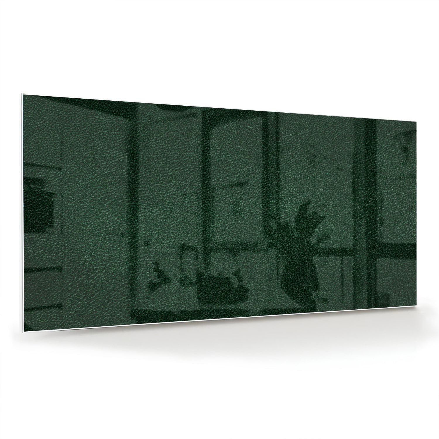 Minimalistisches grünes Glasbild für moderne Einrichtungen – Glasbild aus Sicherheitsglas, Größe 70x70_rond