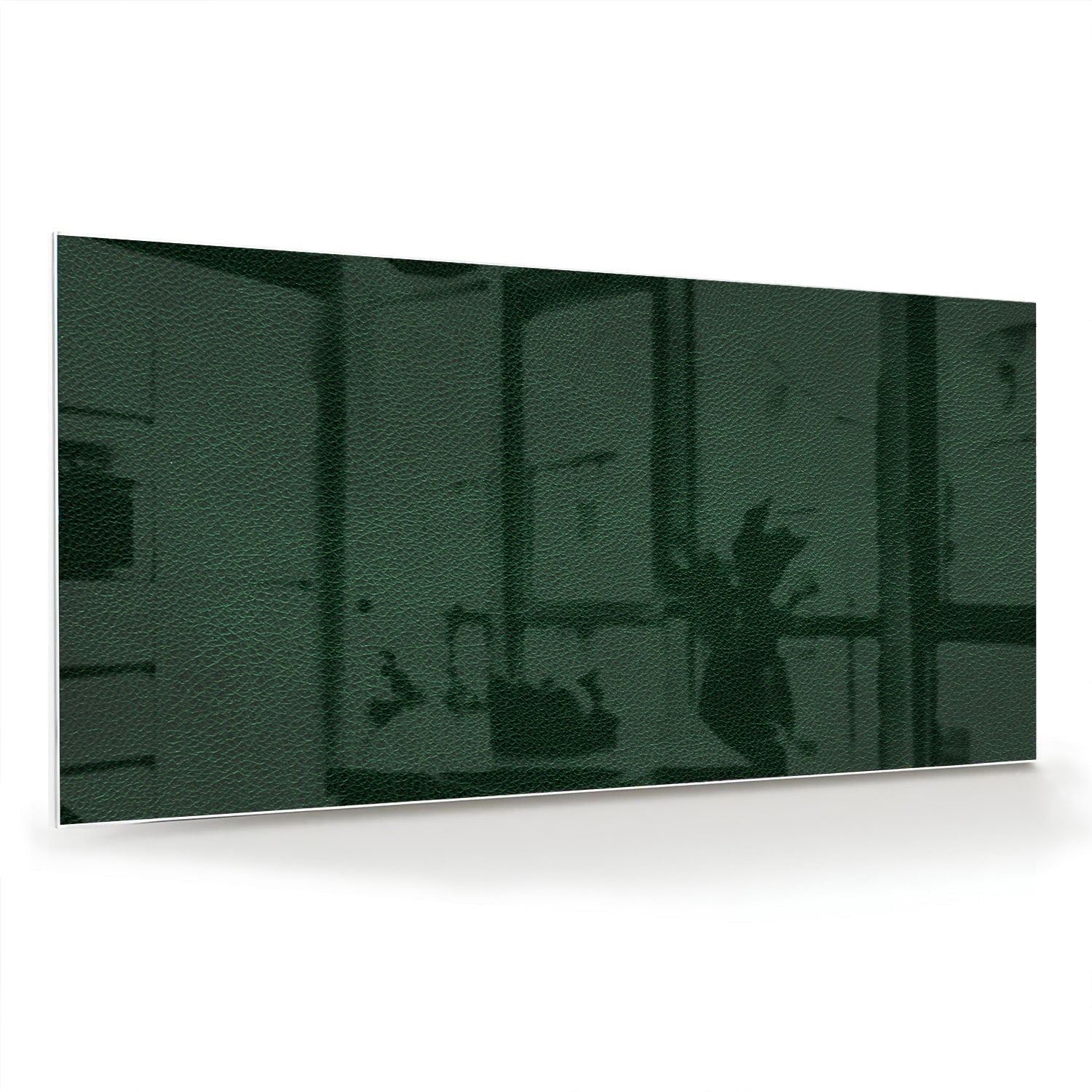 Minimalistisches grün Glasbild für modernes inrichting als moderne Glas-Wanddekoration aus 4 mm Sicherheitsglas