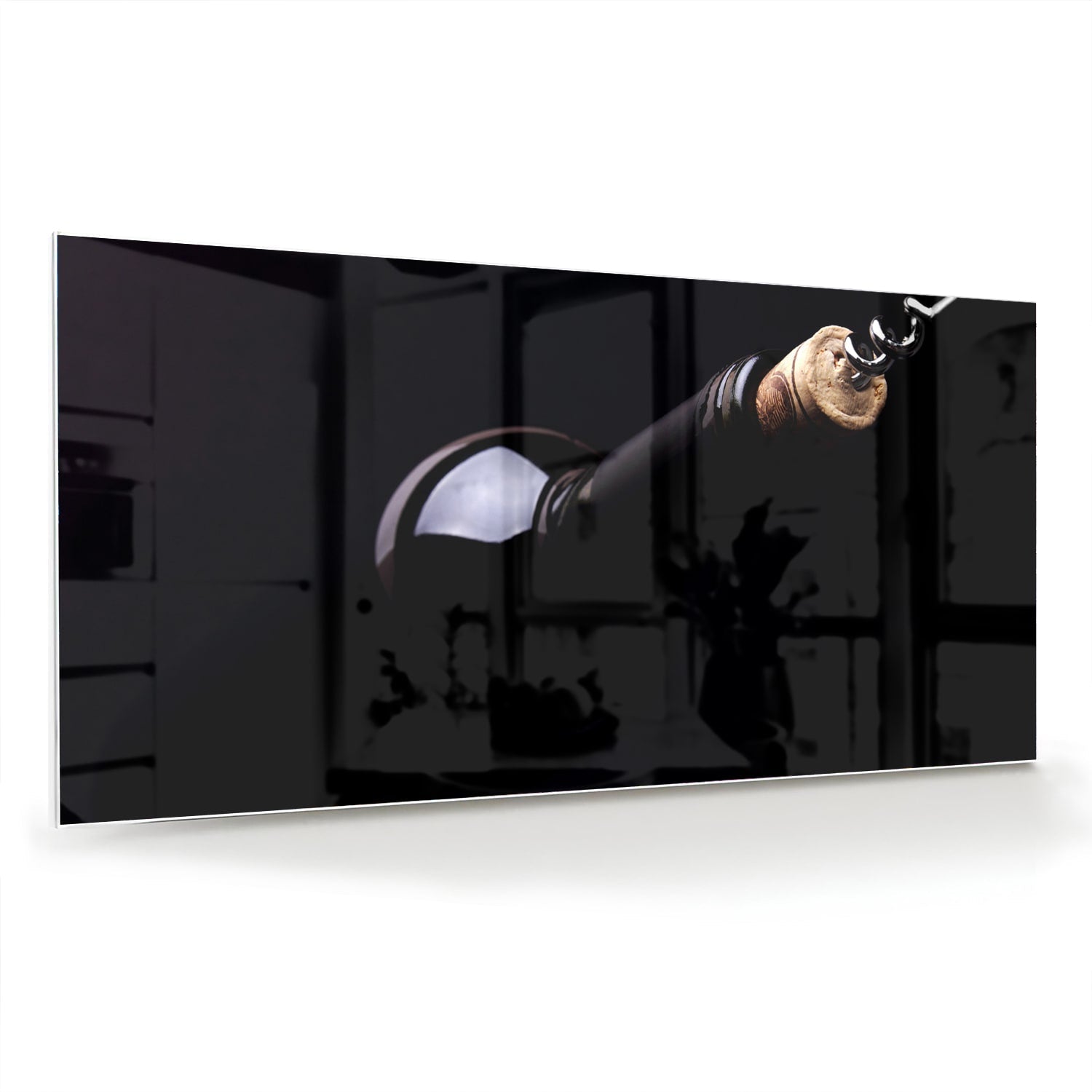 Elegantes Glasbild mit Griff – Glasbild aus Sicherheitsglas, Größe 70x70_rond