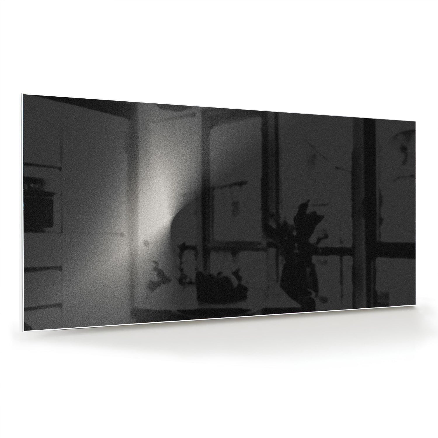 Modernes Glasbild für ein geradliniges Wohnzimmer – Glasbild aus Sicherheitsglas, Größe 70x70_rond