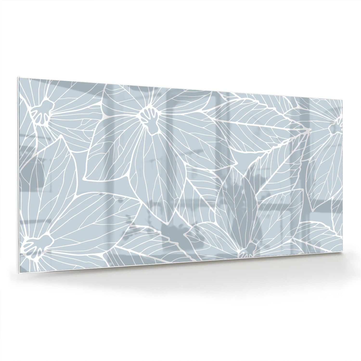 Stilvolles Glasbild mit botanischen Motiven – Glasbild aus Sicherheitsglas, Größe 70x70_rond