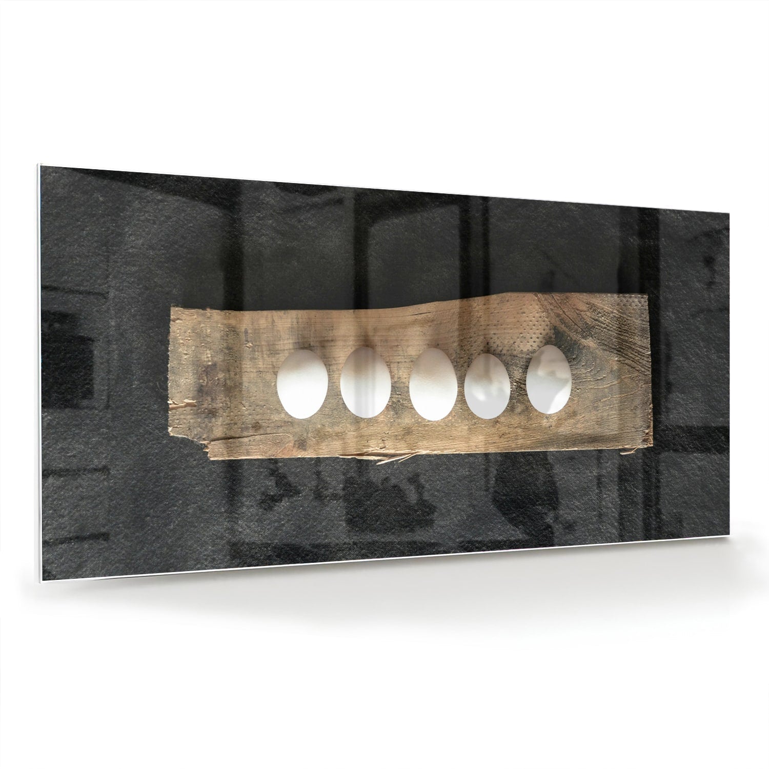 Elegantes Glasbild mit beleuchteten Akzenten – Glasbild aus Sicherheitsglas, Größe 70x70_rond