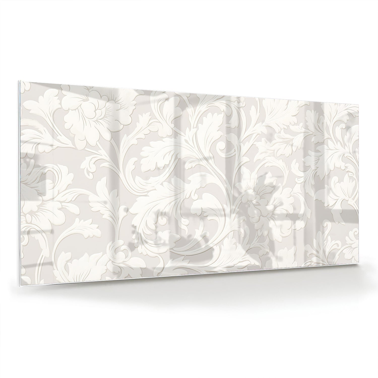 Elegantes Glasbild mit Blumenmotiv – Glasbild aus Sicherheitsglas, Größe 70x70_rond