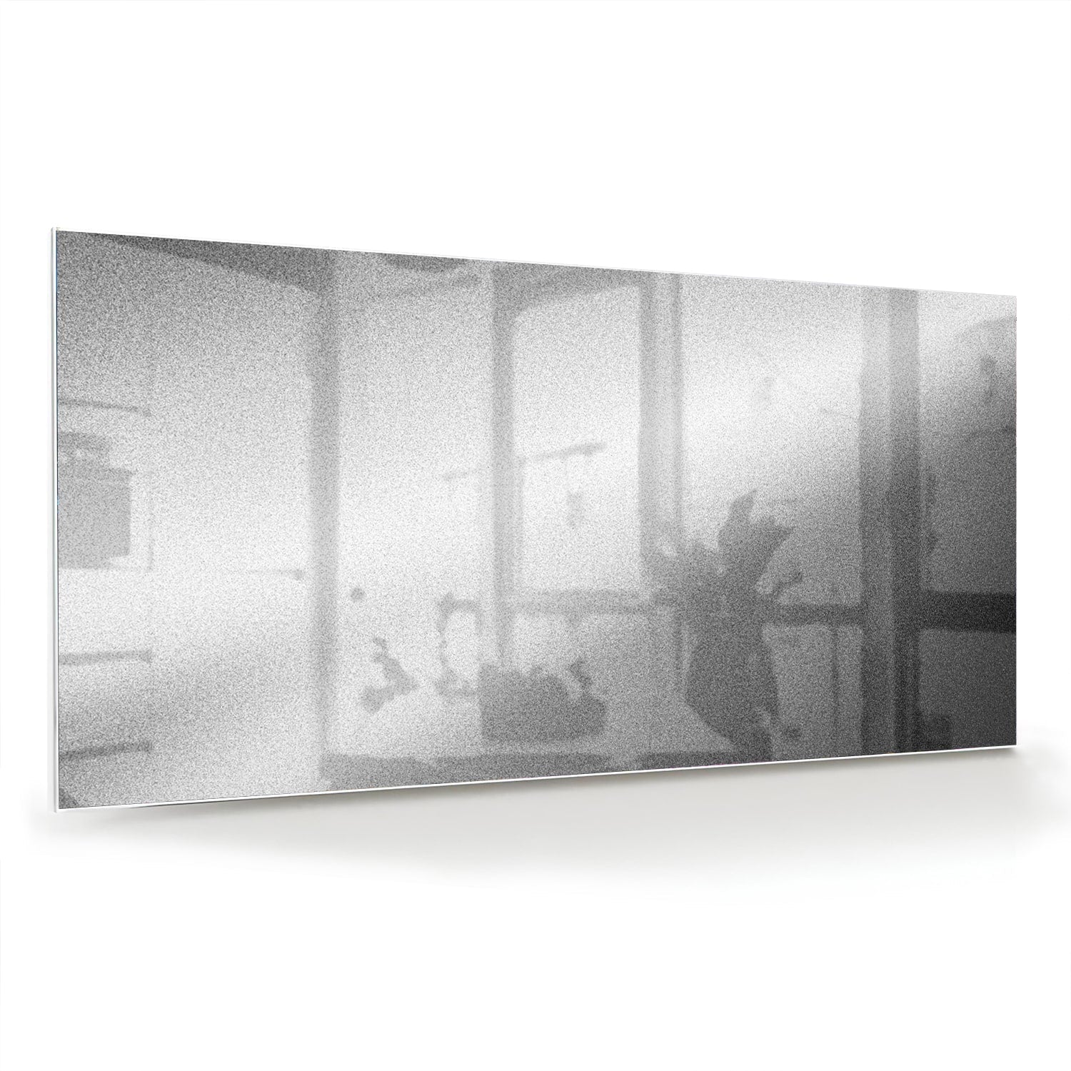 Minimalistisches Glasbild mit Reflexionen – Glasbild aus Sicherheitsglas, Größe 70x70_rond
