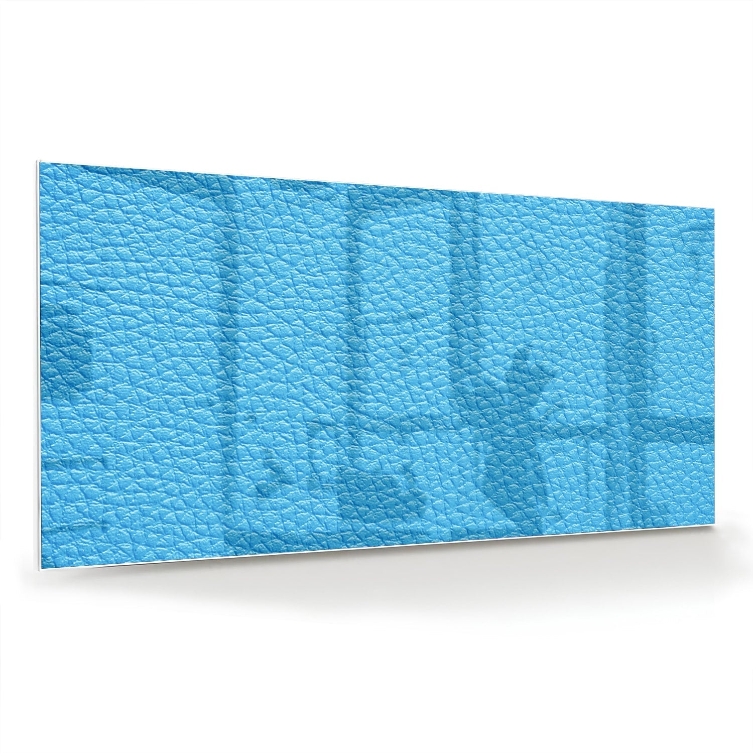 Modernes blaues Glasbild für ein stilvolles Interieur – Glasbild aus Sicherheitsglas, Größe 70x70_rond