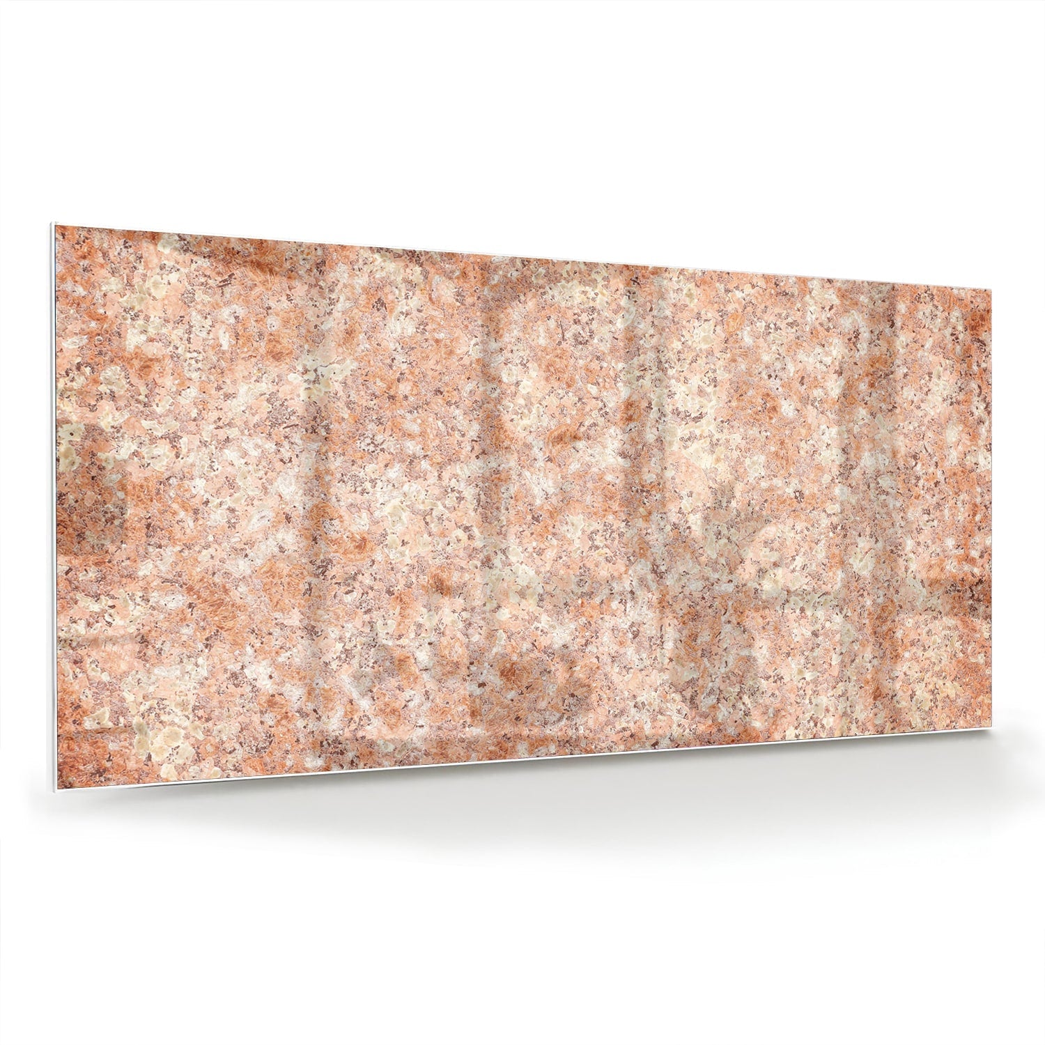 Glasbild in sanftem Rosa und Gold – Glasbild aus Sicherheitsglas, Größe 70x70_rond