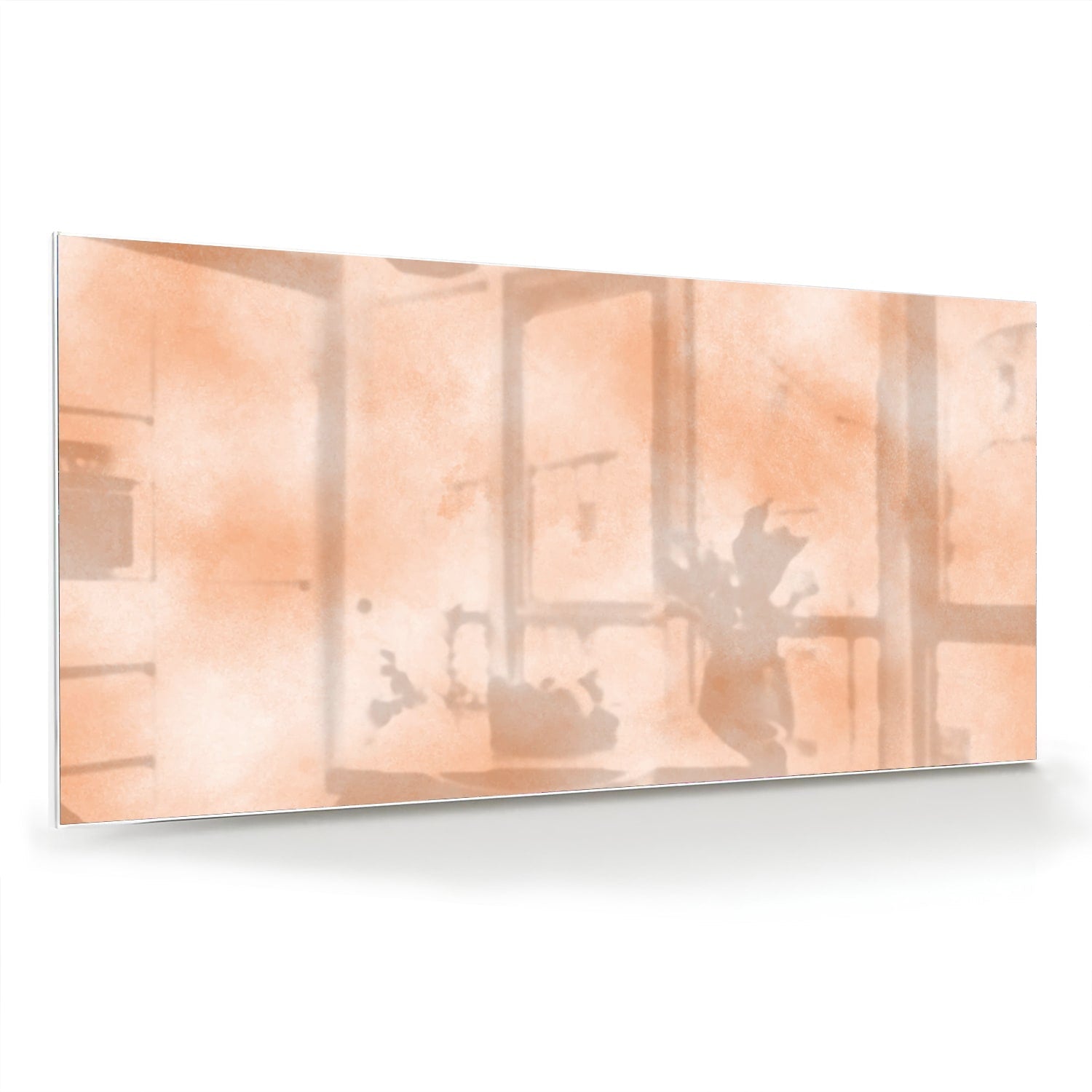 Glasbild in warmen Farbtönen für ein elegantes Interieur – Glasbild aus Sicherheitsglas, Größe 70x70_rond