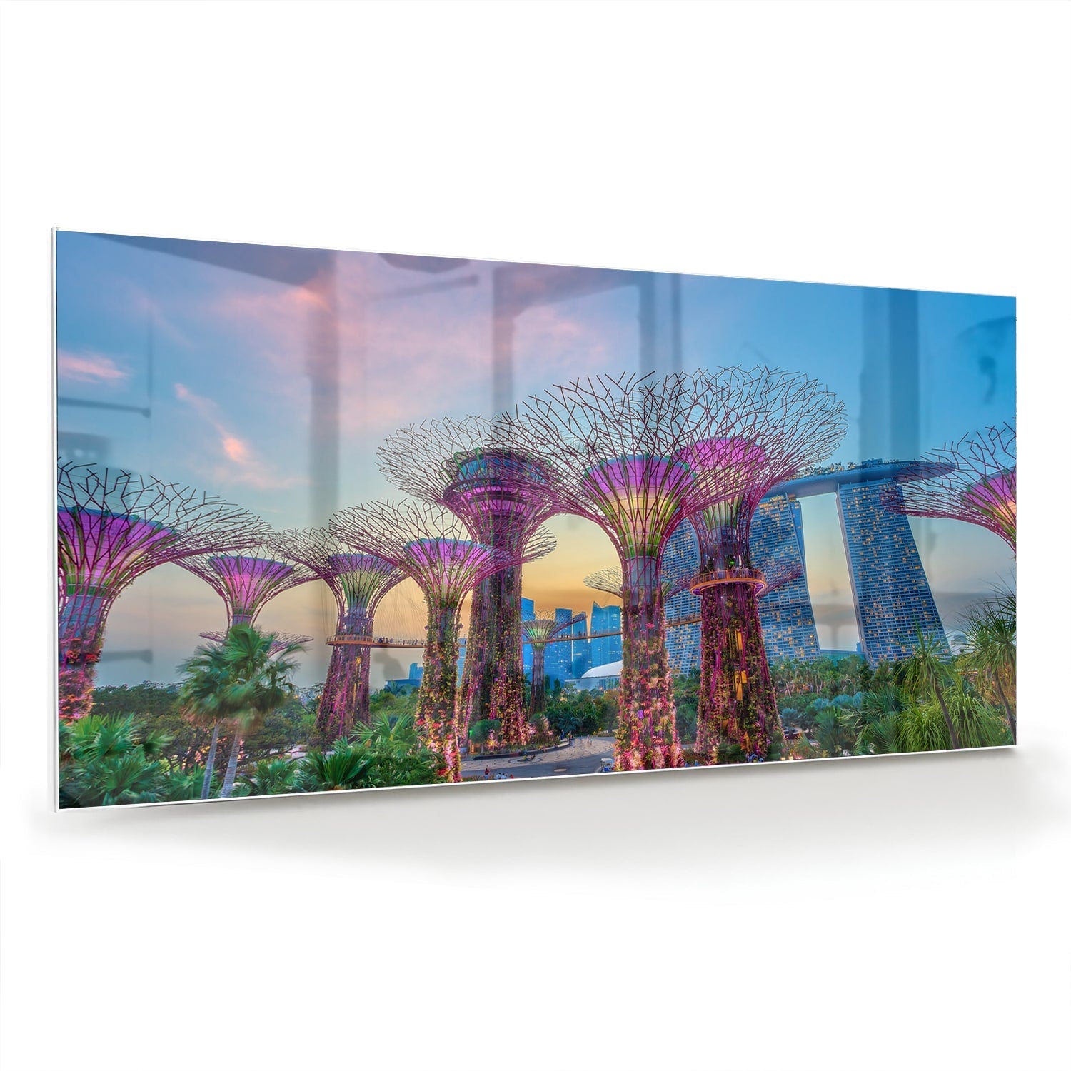 Glasbild mit Baum des Lebens – Glasbild aus Sicherheitsglas, Größe 70x70_rond
