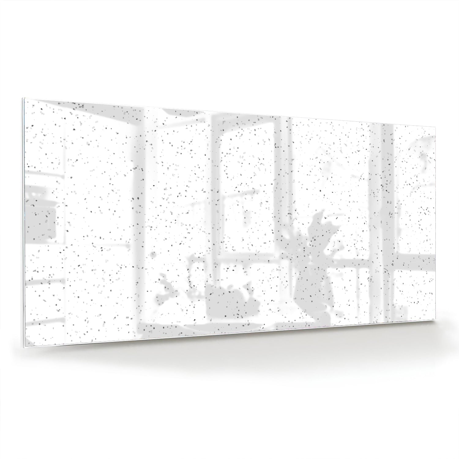 Modernes Glasbild mit dezenten Sprenkeln – Glasbild aus Sicherheitsglas, Größe 70x70_rond