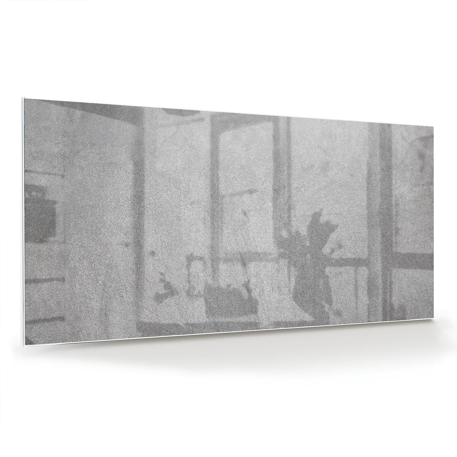 Minimalistisches Glasbild mit Händen – Glasbild aus Sicherheitsglas, Größe 70x70_rond