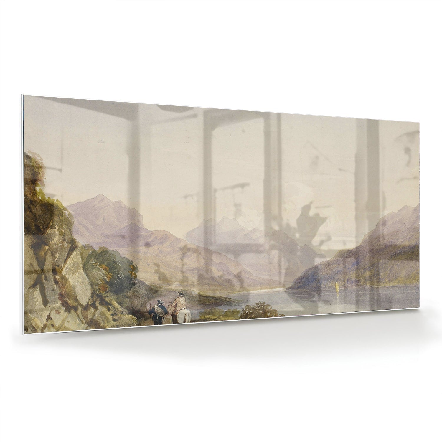 Atemberaubendes Glasbild mit Landschaft – Glasbild aus Sicherheitsglas, Größe 70x70_rond