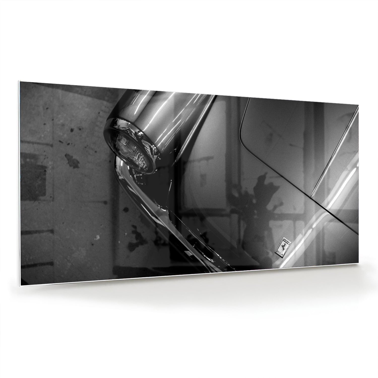 Elegantes Glasbild mit modernem abstraktem Design – Glasbild aus Sicherheitsglas, Größe 70x70_rond