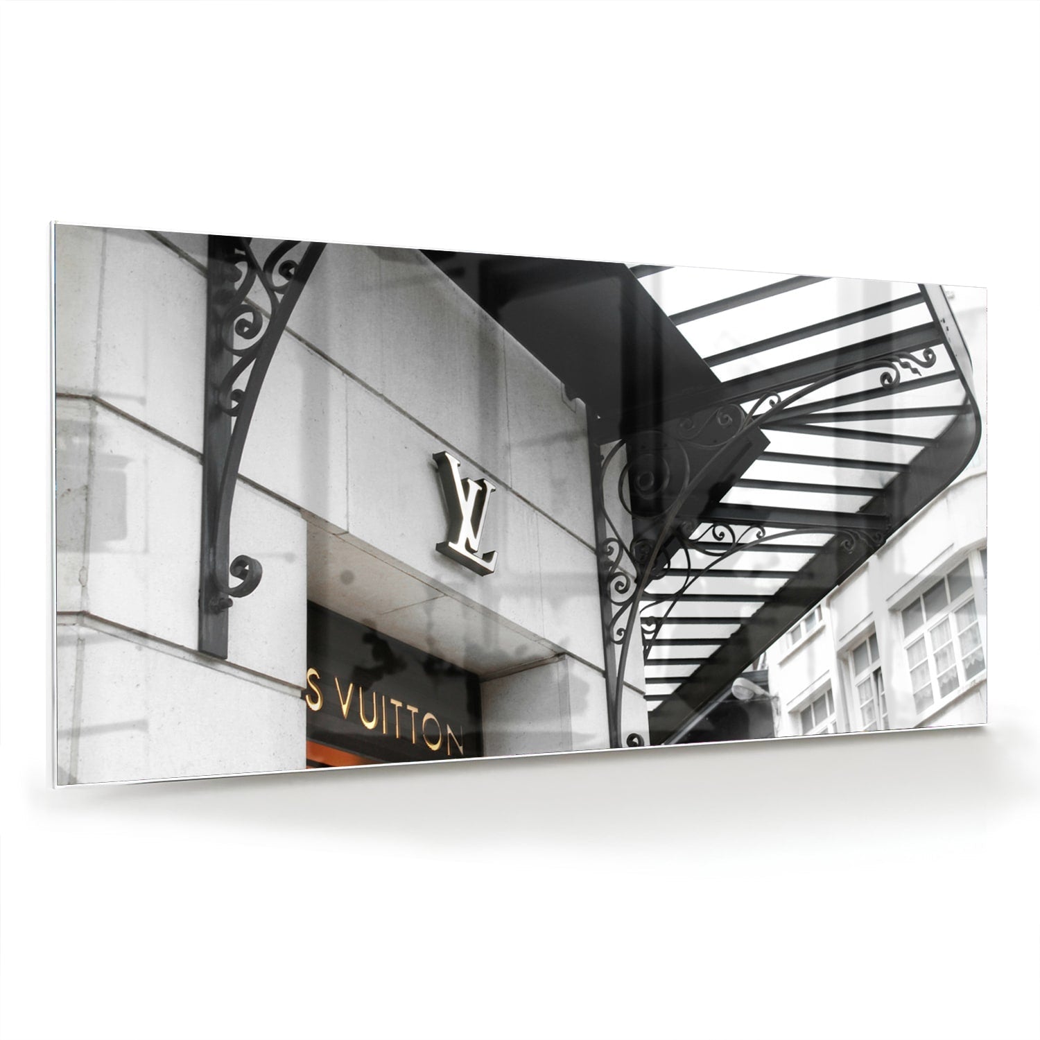 Elegantes Glasbild mit luxuriöser Mode – Glasbild aus Sicherheitsglas, Größe 70x70_rond